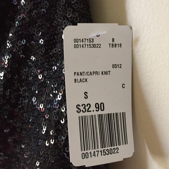 NWT Forever 21 black sequin pants - Picture 4 of 4